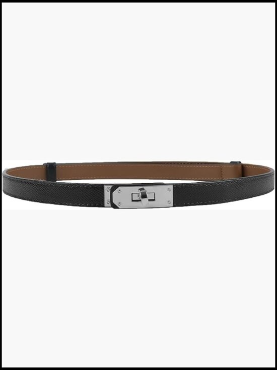Women\'s Adjustable Thin Skinny Belt with Alloy Turn Lock main image 7